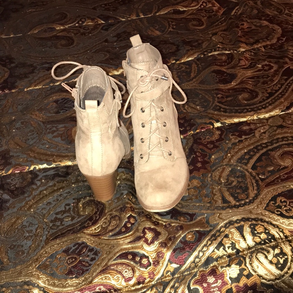 Beige booties